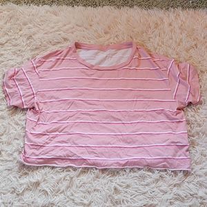 ⭐3 for $15 SALE!⭐ Pink striped top -- size L
